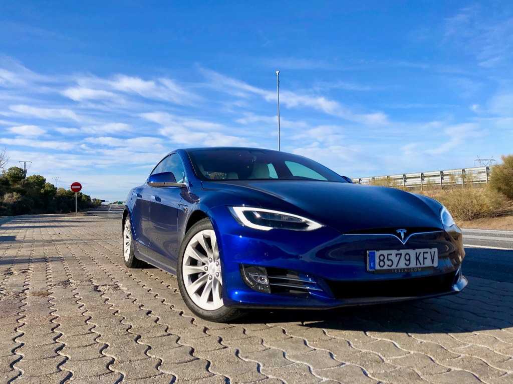 blue tesla