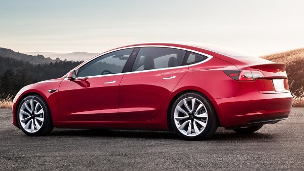 Red Tesla Model 3