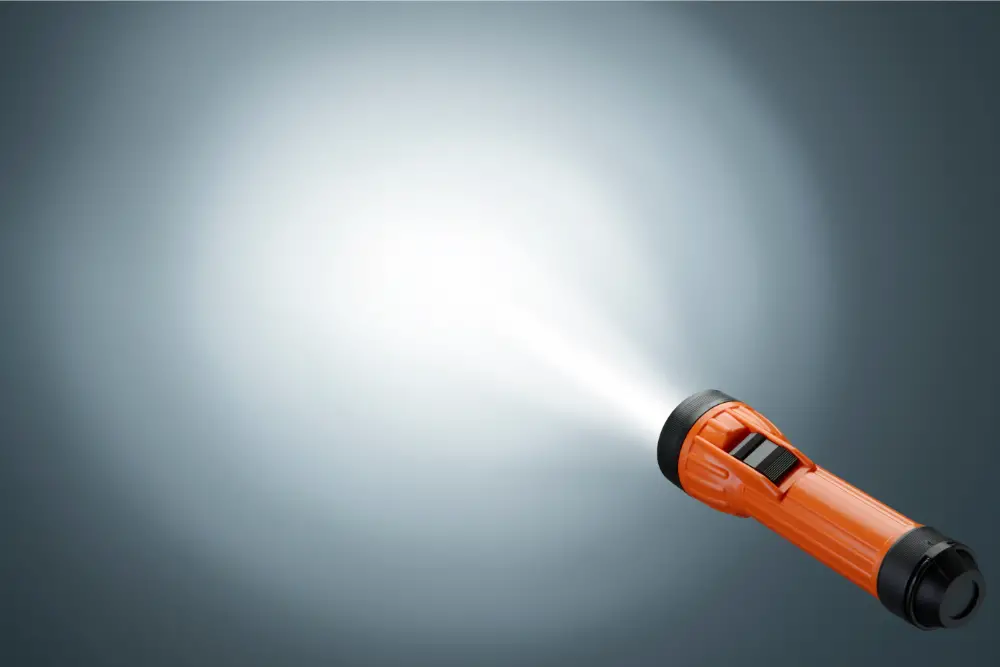 flashlight with beam