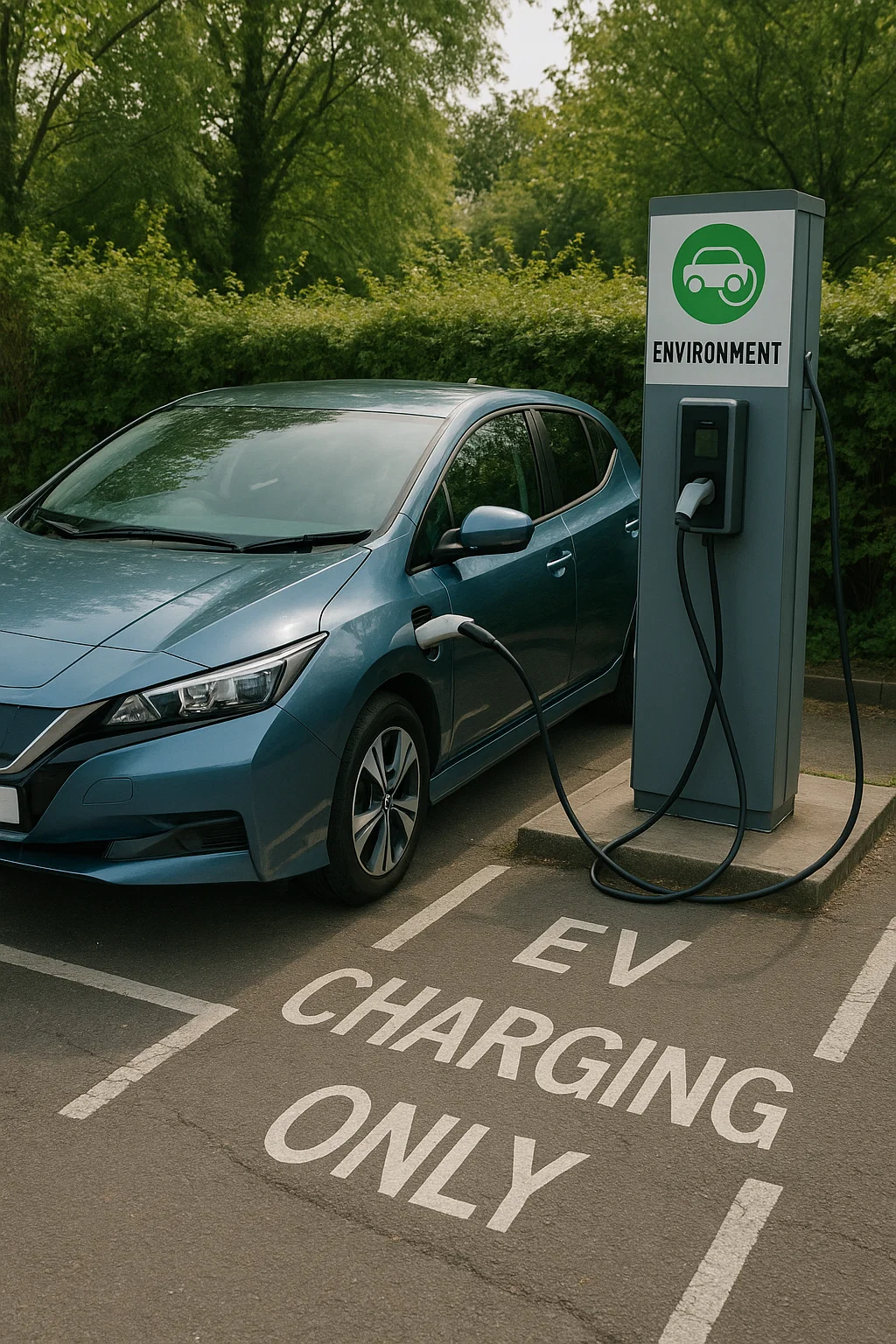 Car charging at EV station - Rechargd EV charging